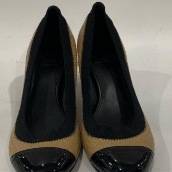 TORY BURCH BROWN/BLK 2.5" HEELS - Picture 7 of 7